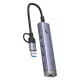 Хъб 4в1 BASEUS UltraJoy от Type-C/USB-A към 3xUSB3.0, USB2.0, USB-C, RJ45 (B0005280B811-14)