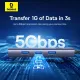 Хъб 4в1 BASEUS UltraJoy от USB-A към 3xUSB3.0, USB-C, RJ45 (B0005280B811-12)