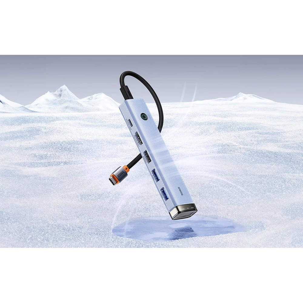 ХЪБ 6в1 BASEUS AIR UltraJoy от Type-C към 2xUSB3.0, USB2.0, USB-C(PD) 100W, PD, HDMI 4K/60Hz - B00052802811-02