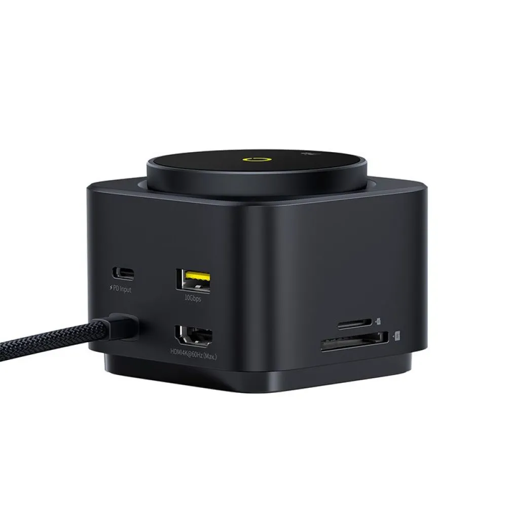 Холдер BASEUS + 7-в-1 HUB Wireless Magnetic, MagPro S, за бюро (B00072900121-00)