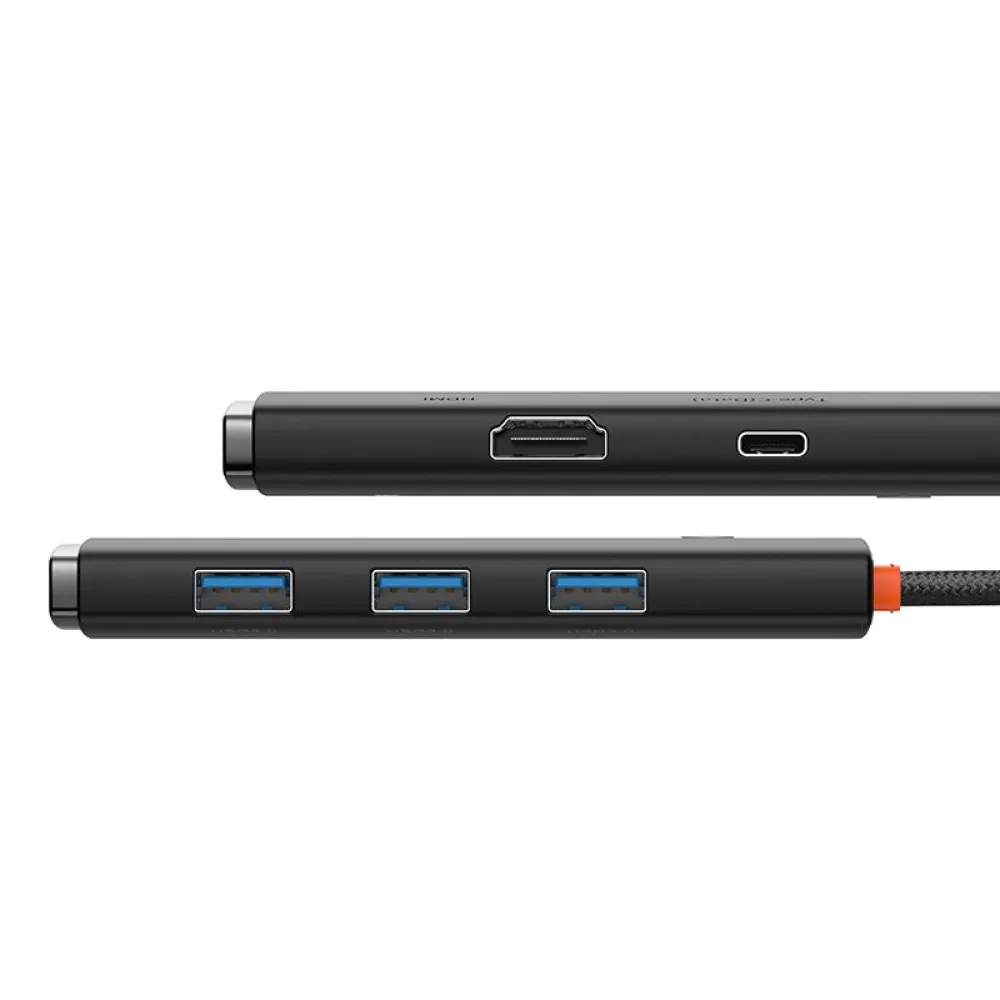 Хъб 5-в-1 BASEUS Lite S. от Type-C към 3xUSB3.0, USB-C (PD) 100W, HDMI, Lite S.  - (WKQX040001)