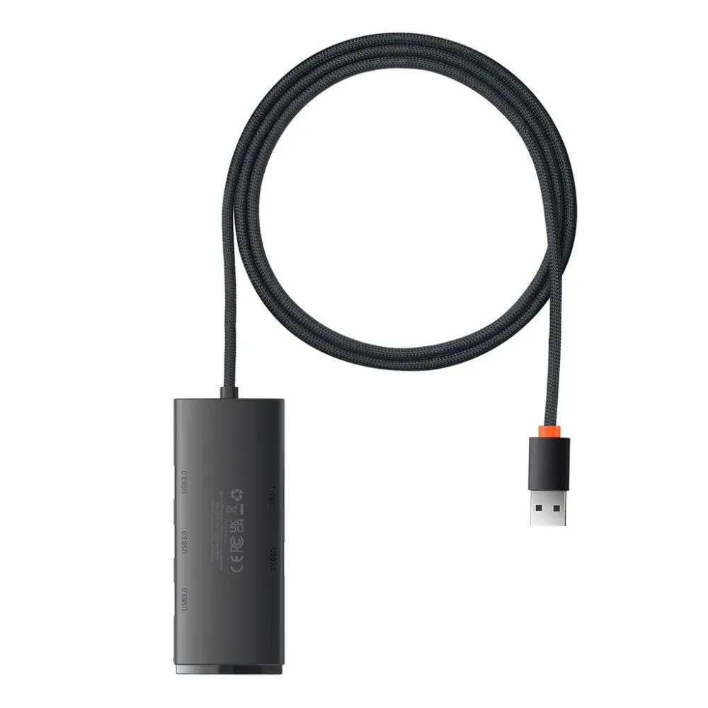 Хъб 4в1 BASEUS Lite S. от USB-A към 4xUSB 3.0, 2м. (WKQX030201)