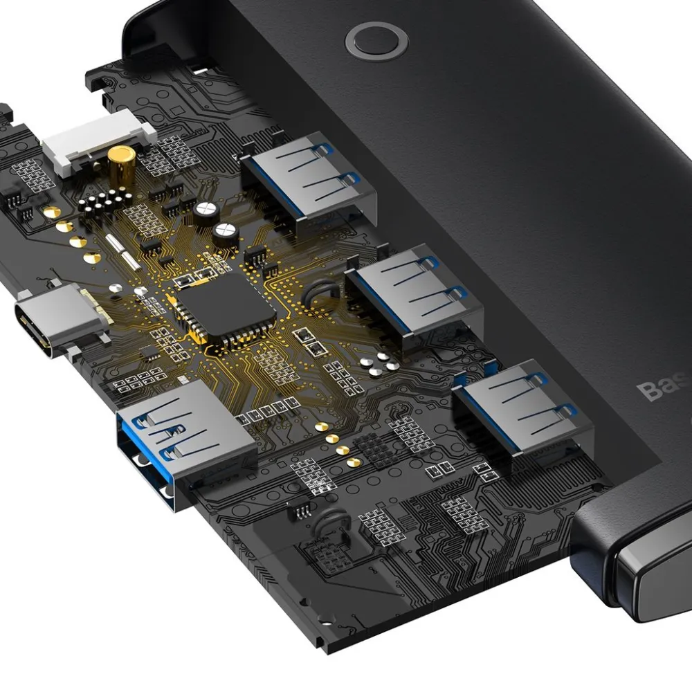 Хъб 4в1 BASEUS Lite S. от USB-A към 4xUSB 3.0, 2м. (WKQX030201)