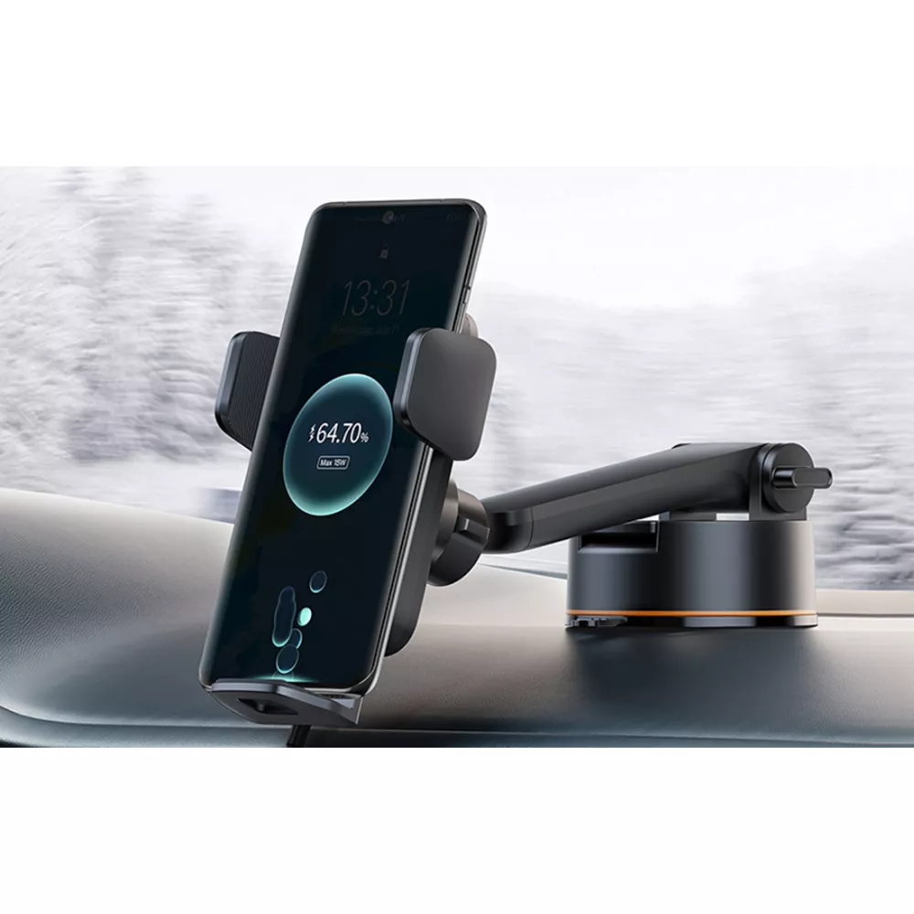 Холдер BASEUS + Wireless 15W, Wisdom (CGZX000101)