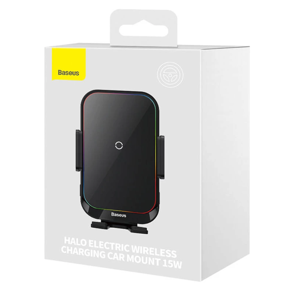 Холдер BASEUS + Wireless 15W, Halo Electric (SUDD000001)
