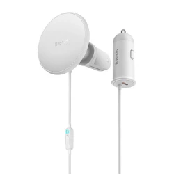 Холдер BASEUS Wireless + Зарядно за автомобил USB-C, 40W - CW01 (SUCX040102)