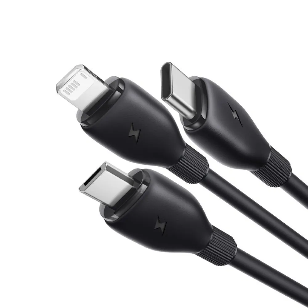  Кабел 3-в-1 BASEUS Ultra-fast , USB-A към Type-C, Lightning и Micro USB, (P10376303121-00) 1.3 метра