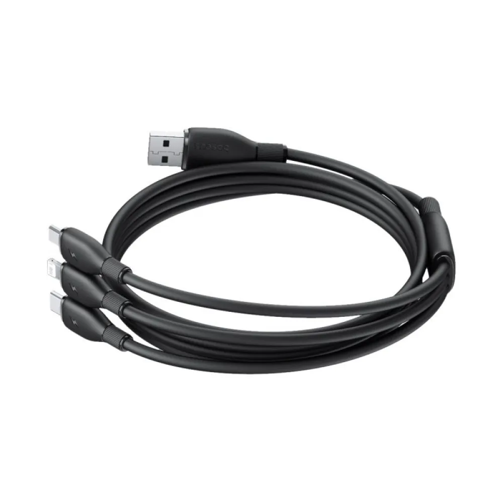  Кабел 3-в-1 BASEUS Ultra-fast , USB-A към Type-C, Lightning и Micro USB, (P10376303121-00) 1.3 метра