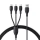  Кабел 3-в-1 BASEUS Ultra-fast , USB-A към Type-C, Lightning и Micro USB, (P10376303121-00) 1.3 метра