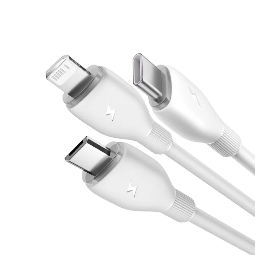  Кабел 3-в-1 BASEUS Ultra-fast , USB-A към Type-C, Lightning и Micro USB, (P10376303211-00) 1.3 метра