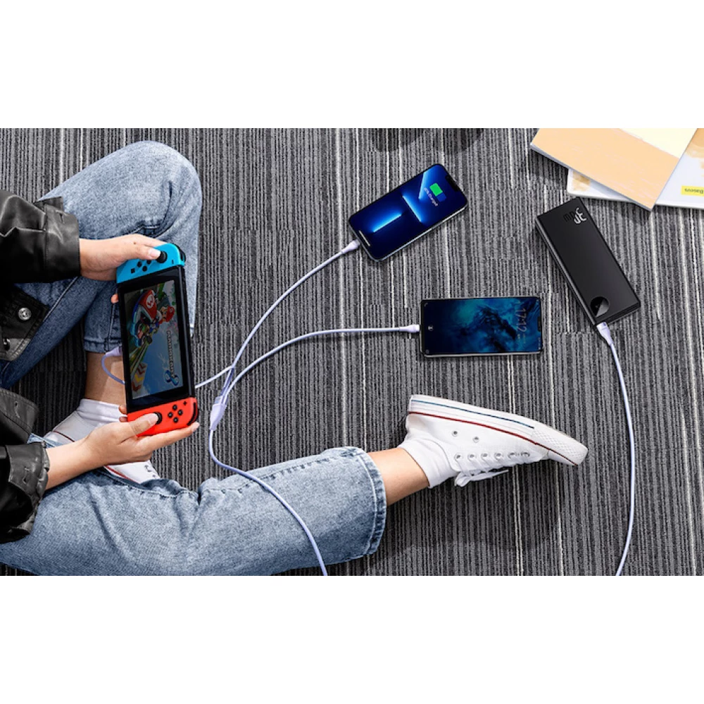 Кабел 3-в-1 BASEUS - Flash Series 100W (CASS030205), Type-C, 1.5 метра