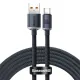 Кабел BASEUS 100W, USB-A - Type-C, Crystal Shine, черен (CAJY000401), 1.2 метра