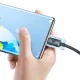 Кабел BASEUS 100W, USB-A - Type-C, Crystal Shine, черен (CAJY000401), 1.2 метра