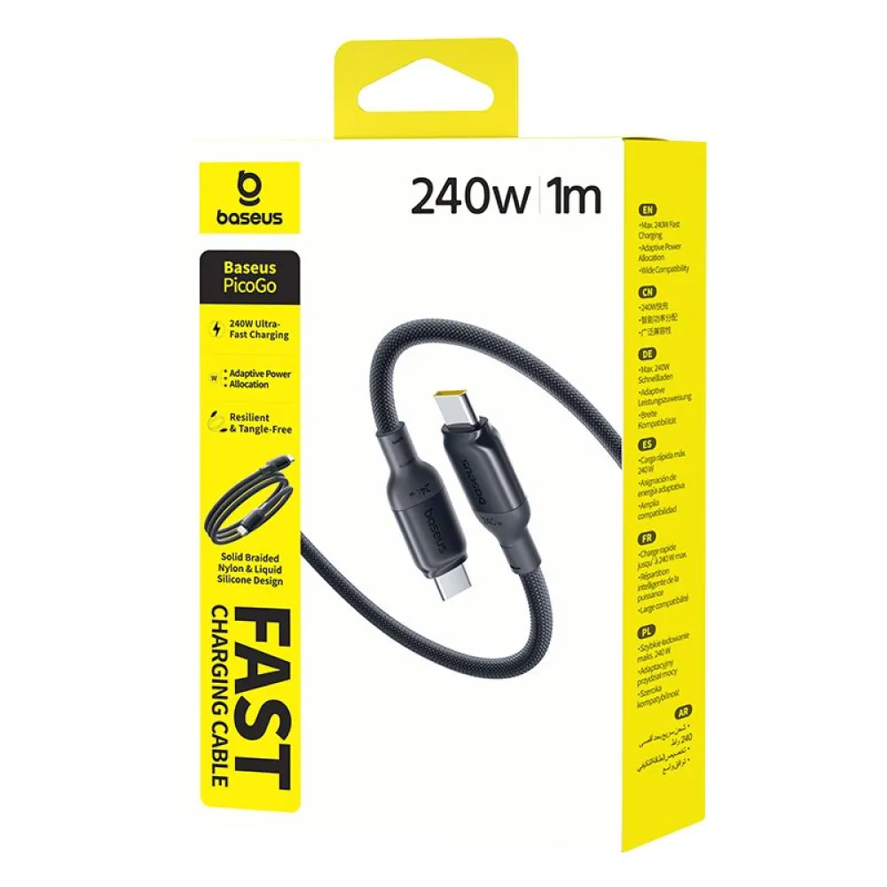  Кабел BASEUS, 240W PicoGo II, Type-C - Type-C (E0423300), 1 метър