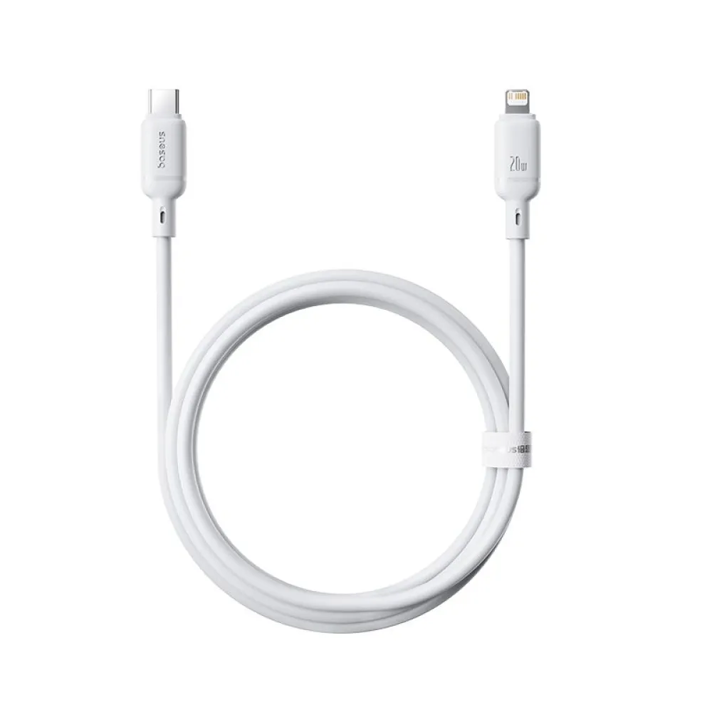  Кабел BASEUS 20W, USB-C - Lightning, Silky Series (P10377700213-00), 1 метър