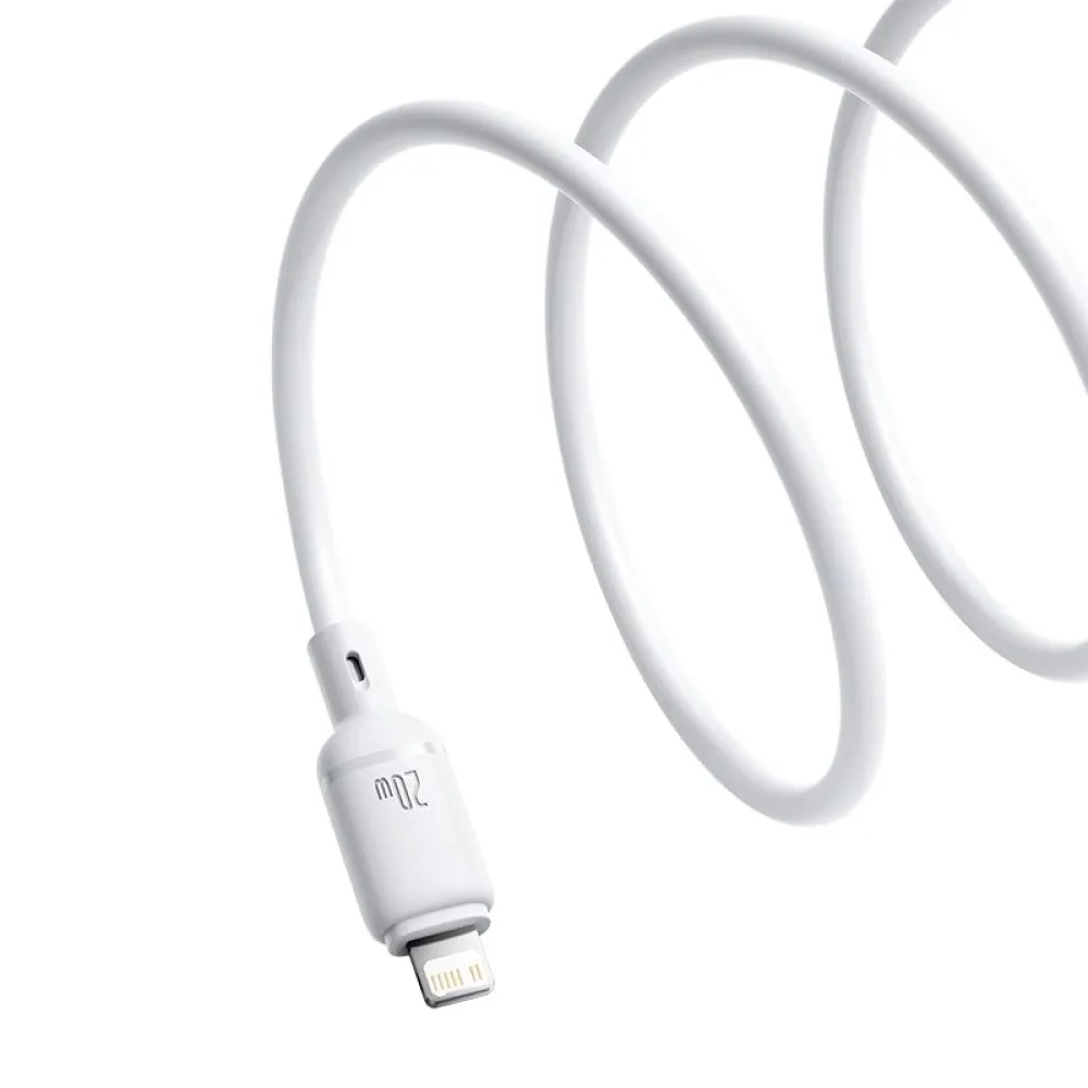  Кабел BASEUS 20W, USB-C - Lightning, Silky Series (P10377700213-00), 1 метър