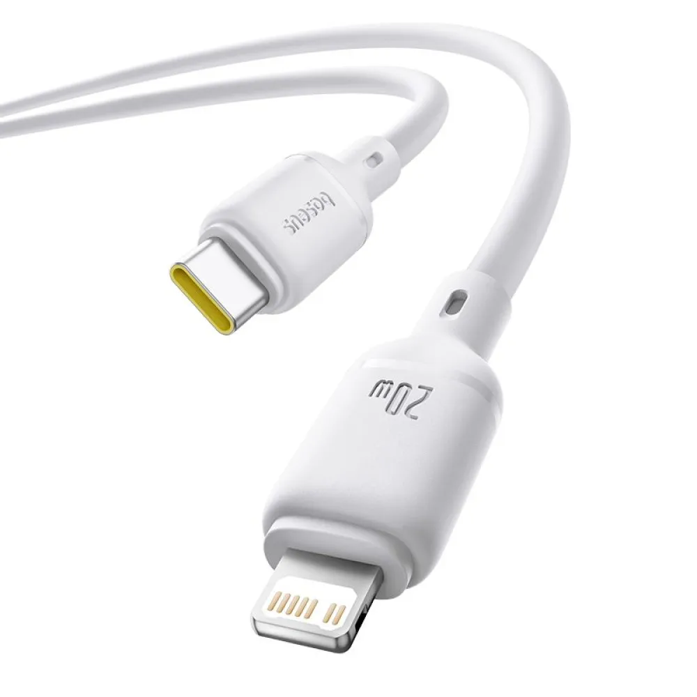  Кабел BASEUS 20W, USB-C - Lightning, Silky Series (P10377700213-00), 1 метър