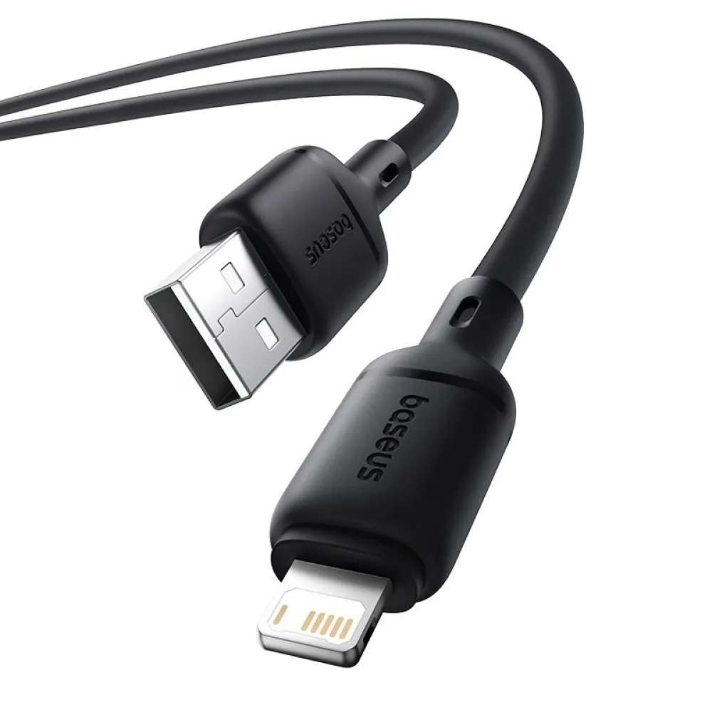  Кабел BASEUS  2.4A, USB-A - Lightning, Silky Series (P10377702113-01), 2 метра