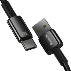  Кабел BASEUS 100W, USB-A - Type-C, Tungsten Gold (CAWJ000101), 2 метра