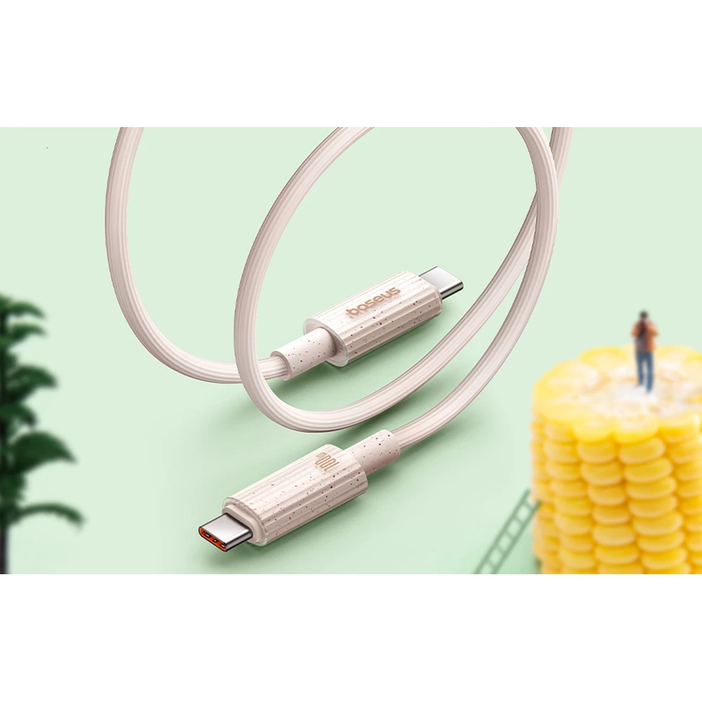 Кабел BASEUS 100W, Type-C - Type-C, Habitat S (P10360202421-01), 2 метра