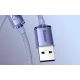 Кабел BASEUS, 2.4A USB-A - Lightning, Crystal Shine (CAJY000005), 1.2 метра