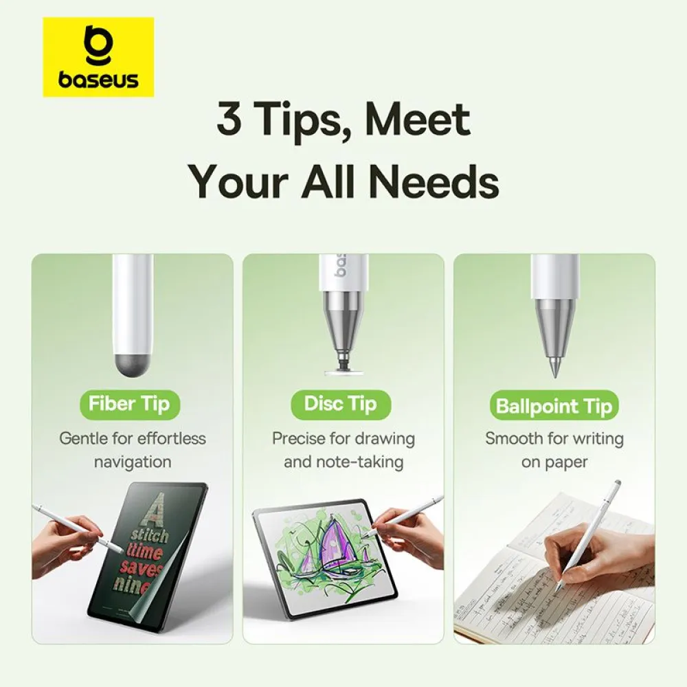 Дигитална писалка BASEUS 3in1 Smooth Writing III Passive non-magnetic (P80080804213-00)