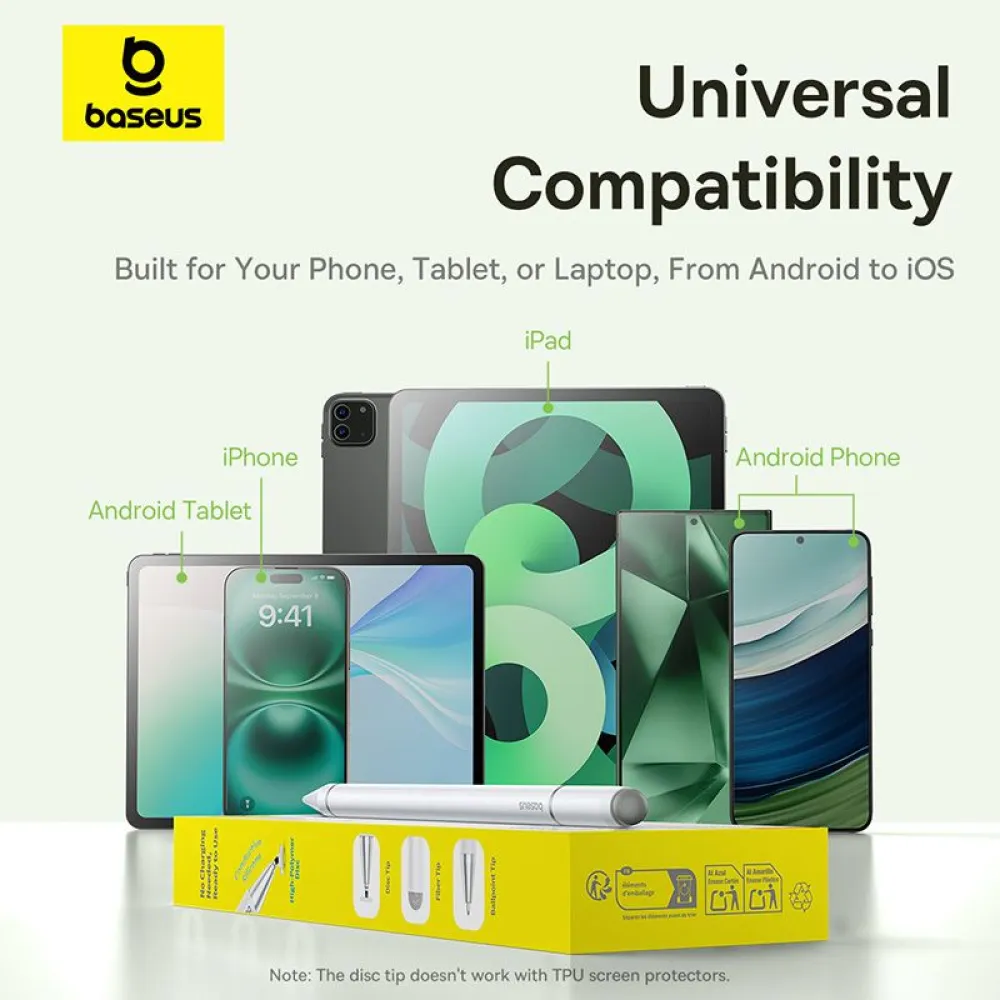 Дигитална писалка BASEUS 3in1 Smooth Writing III Passive non-magnetic (P80080804213-00)