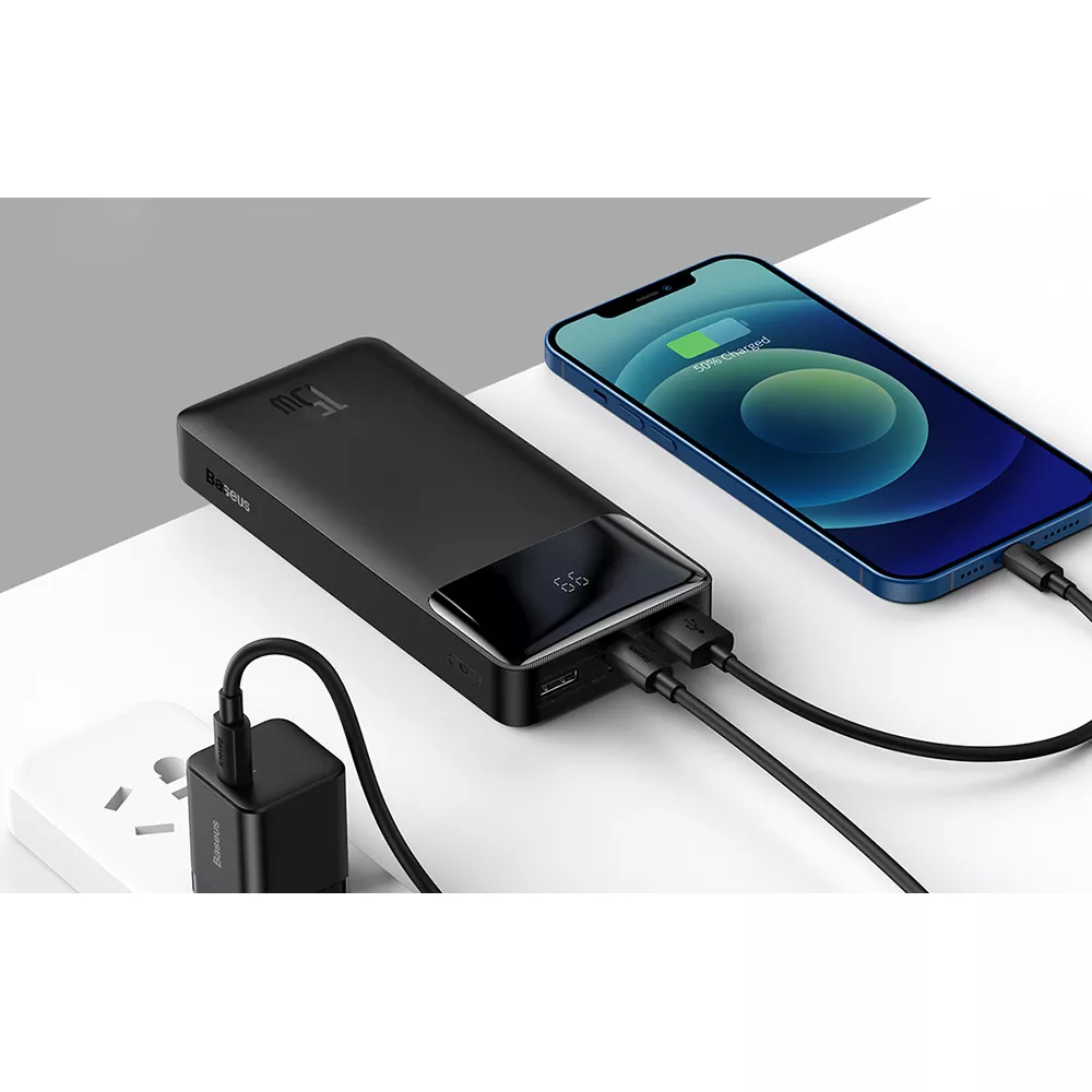 Външна батерия BASEUS - 30 000 mAh, 15W, Bipow (PPBD050201)