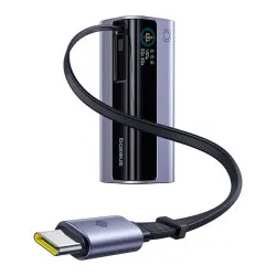  Външна батерия BASEUS - 10 000 mAh, 100W + вграден кабел Type-C, EnerGeek GR11 (E0027A01)