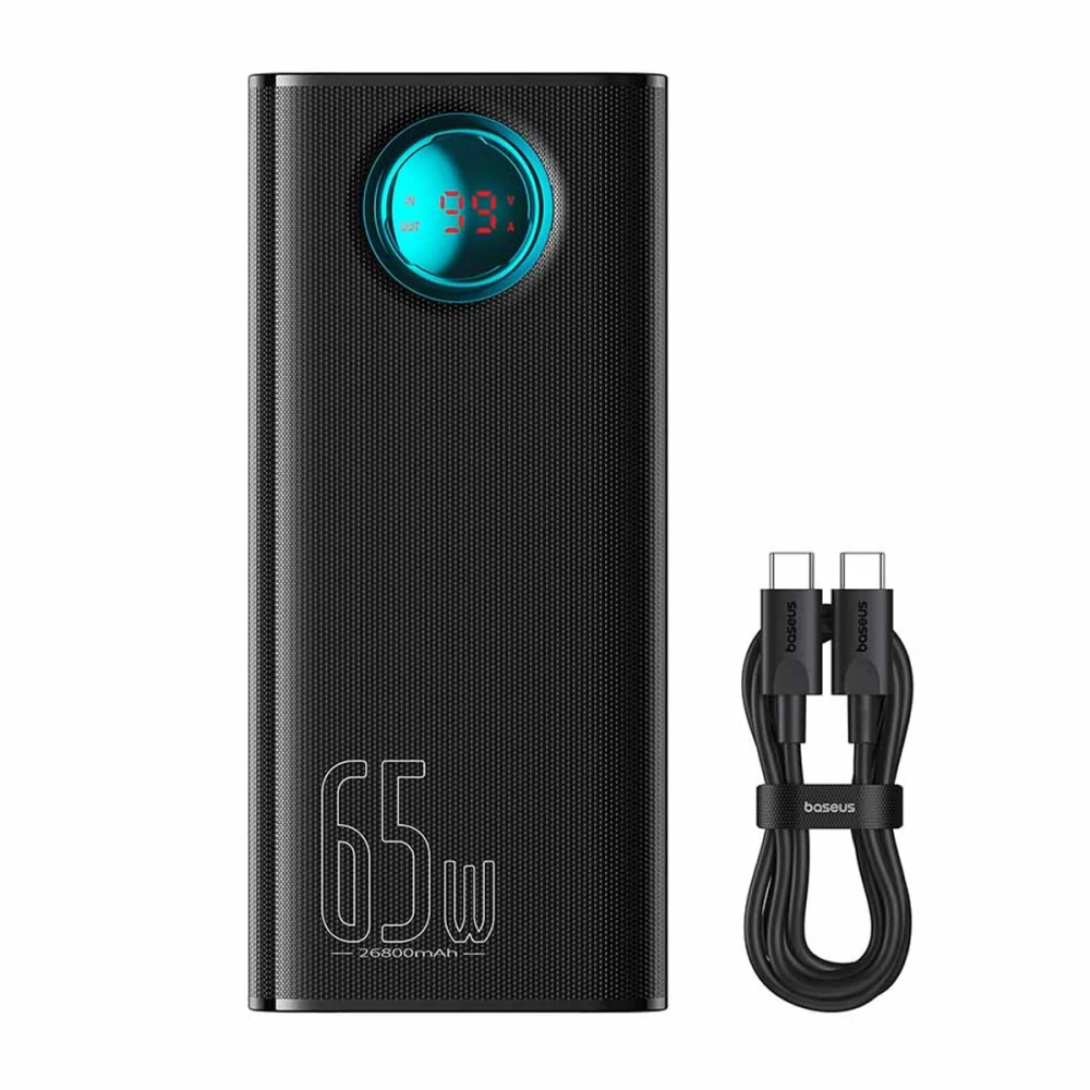 Външна батерия BASEUS - 26 800 mAh, 65W, Ambilight Digital Display (P10022402113-00)