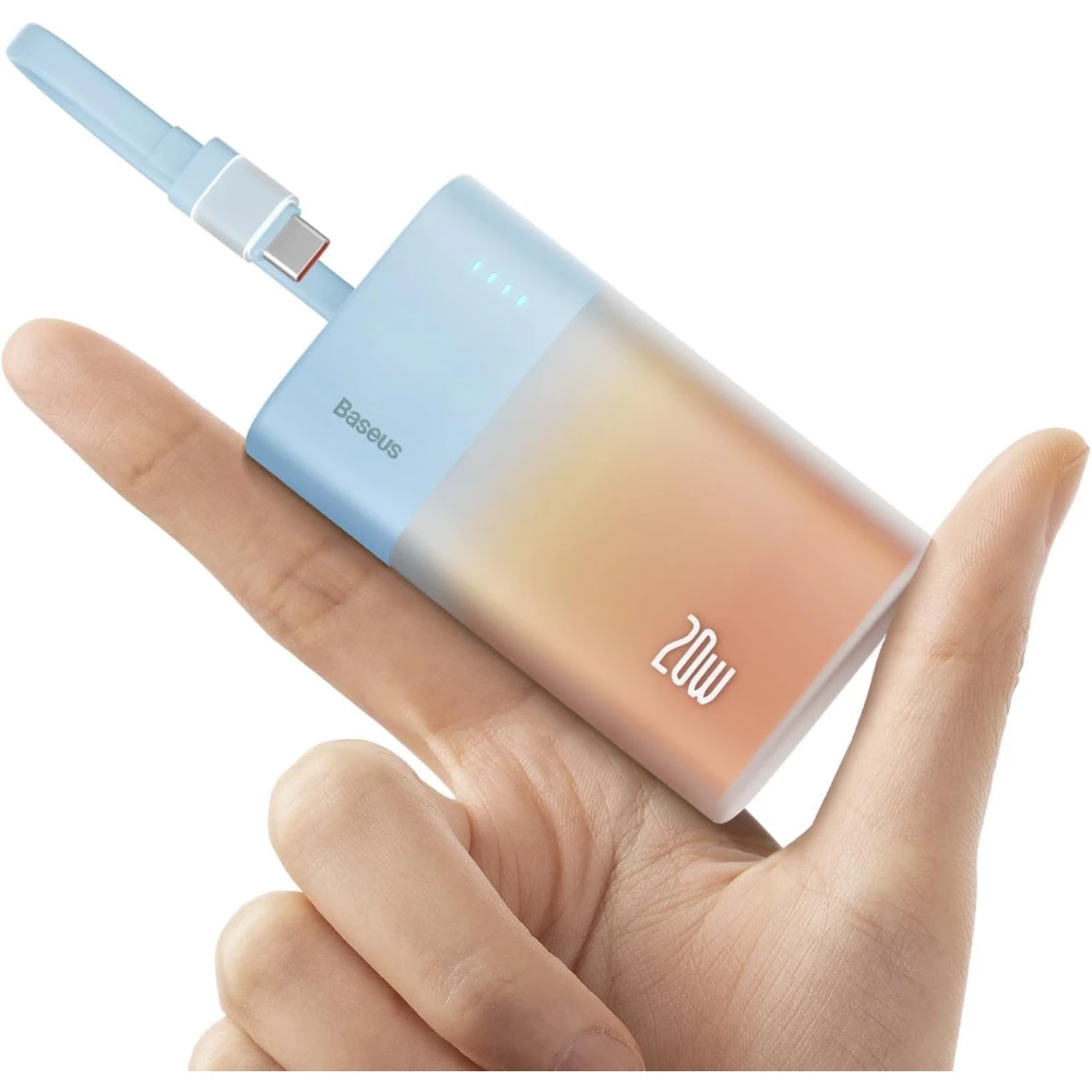 Външна батерия BASEUS Popsicle + кабел Type-C - 5200 mAh, 20W - (P10055601Y13-01)