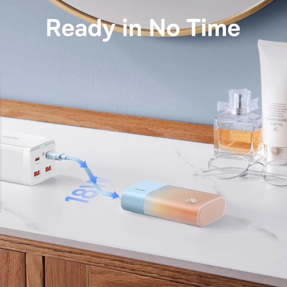 Външна батерия BASEUS Popsicle + кабел Type-C - 5200 mAh, 20W - (P10055601Y13-01)