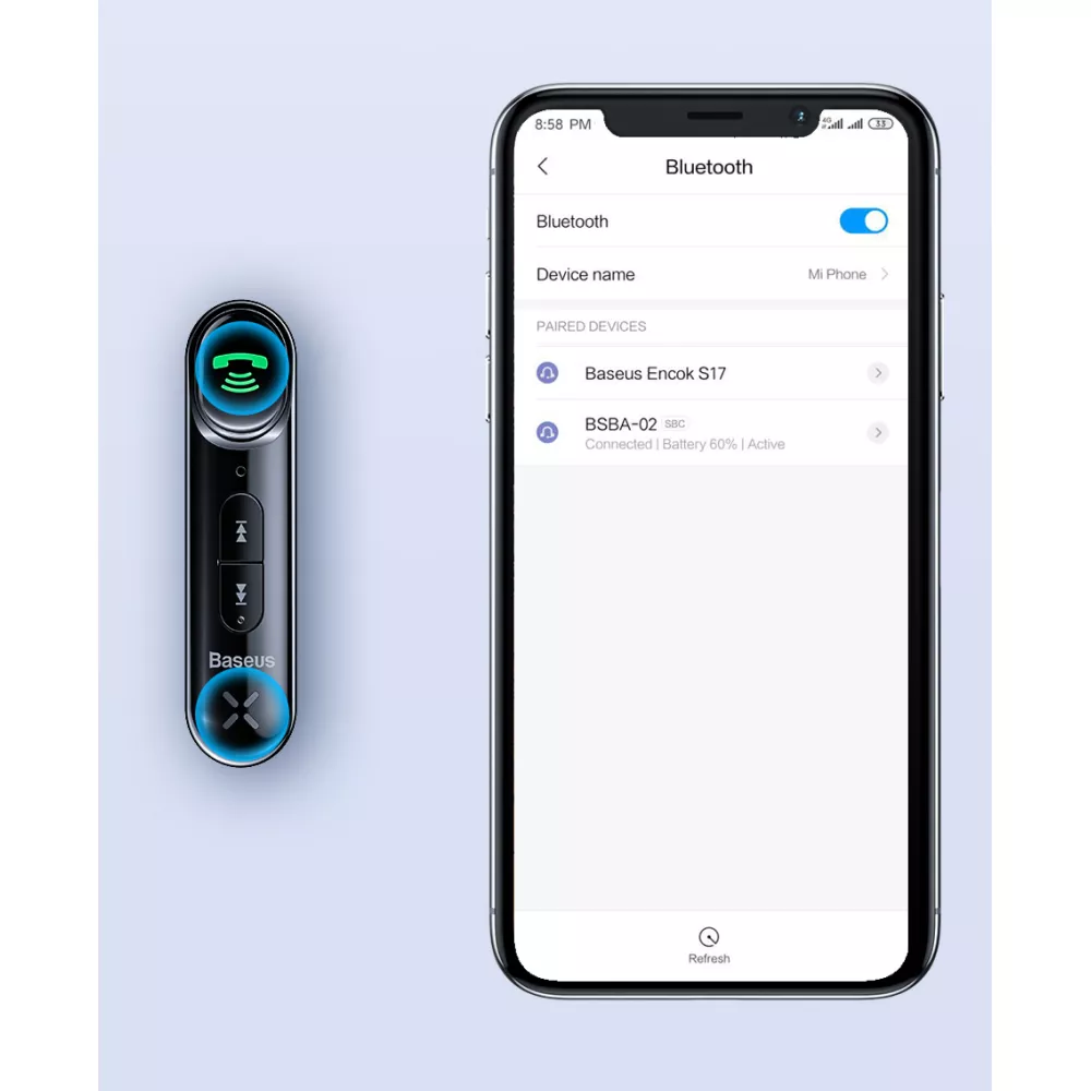 Bluetooth Адаптер BASEUS AUX (WXQY010001)