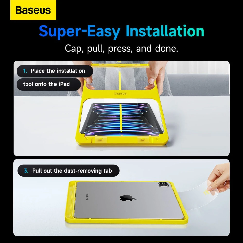 Стъклен протектор BASEUS за iPad Pro 11-inch (2018/2020/2021/2022) / iPad Air4 / Air5 10.9 inch Clear - Crystalline Series HD (P40015000201-02)