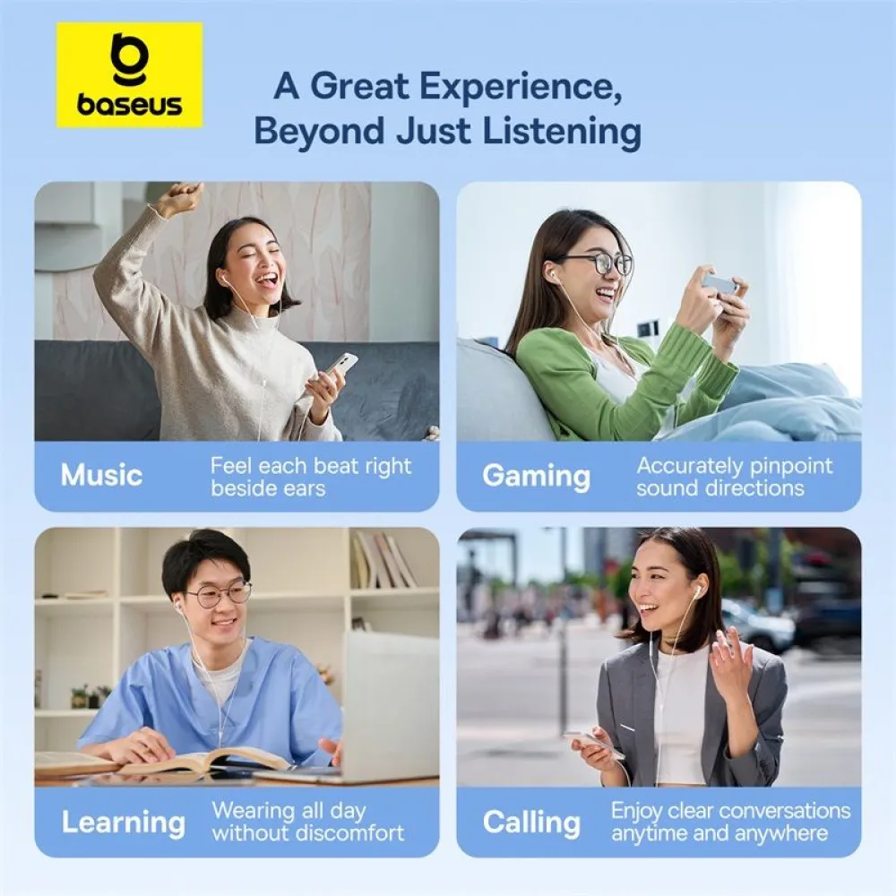 Слушалки HF BASEUS Encok CZ19, Type-C - (A00182201213-00)