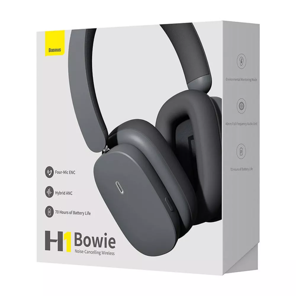 Bluetooth слушалки BASEUS Bowie H1 ANC Wireles (NGTW230013), OVER-EAR