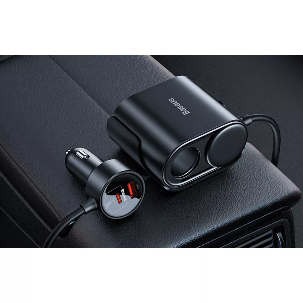 Зарядно за автомобил 12V BASEUS 30W - High Efficiency Pro (C00455300121-00), USB-A, USB-C, 12V Socket