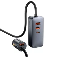 Зарядно за автомобил 12V BASEUS 120W - Share Together (CCBT-B0G), 3xUSB-A, USB-C