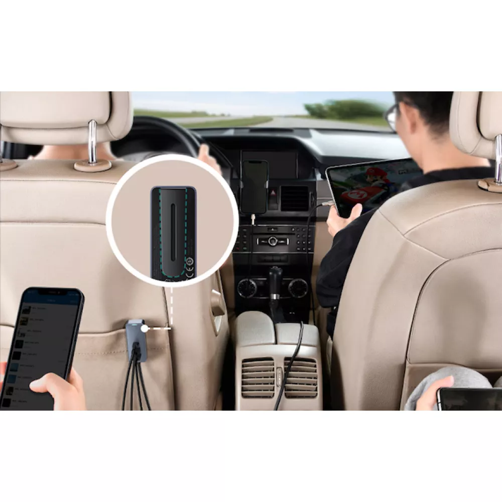 Зарядно за автомобил 12V BASEUS 120W - Share Together (CCBT-B0G), 3xUSB-A, USB-C Зарядно за автомобил 12V BASEUS 120W - Share Together (CCBT-B0G), 3xUSB-A, USB-C