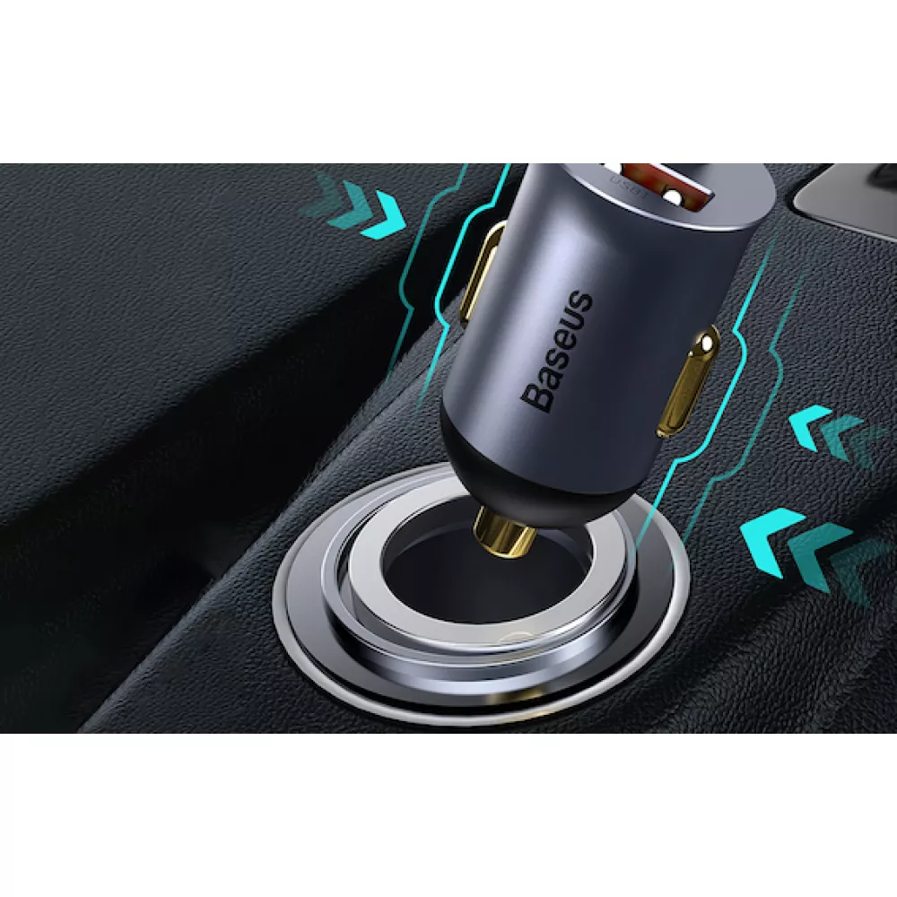 Зарядно за автомобил 12V BASEUS 120W - Share Together (CCBT-B0G), 3xUSB-A, USB-C Зарядно за автомобил 12V BASEUS 120W - Share Together (CCBT-B0G), 3xUSB-A, USB-C