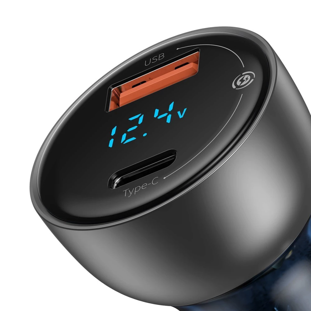 Зарядно за автомобил 12V BASEUS 65W, USB-A, USB-C, Particular Digital Display (CCKX-C0A)