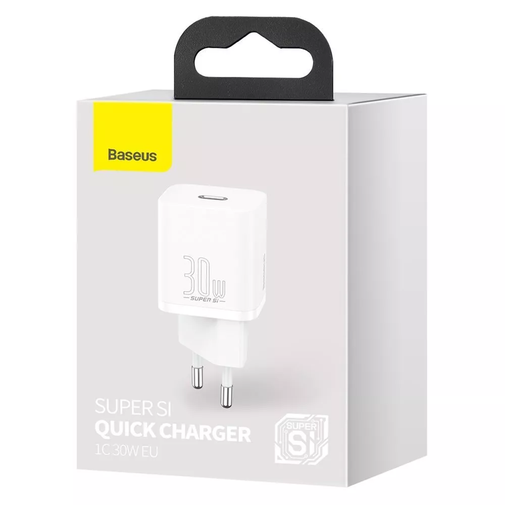 Зарядно устройство 220V BASEUS 30W, USB-C, Super Si (CCSUP-J02)