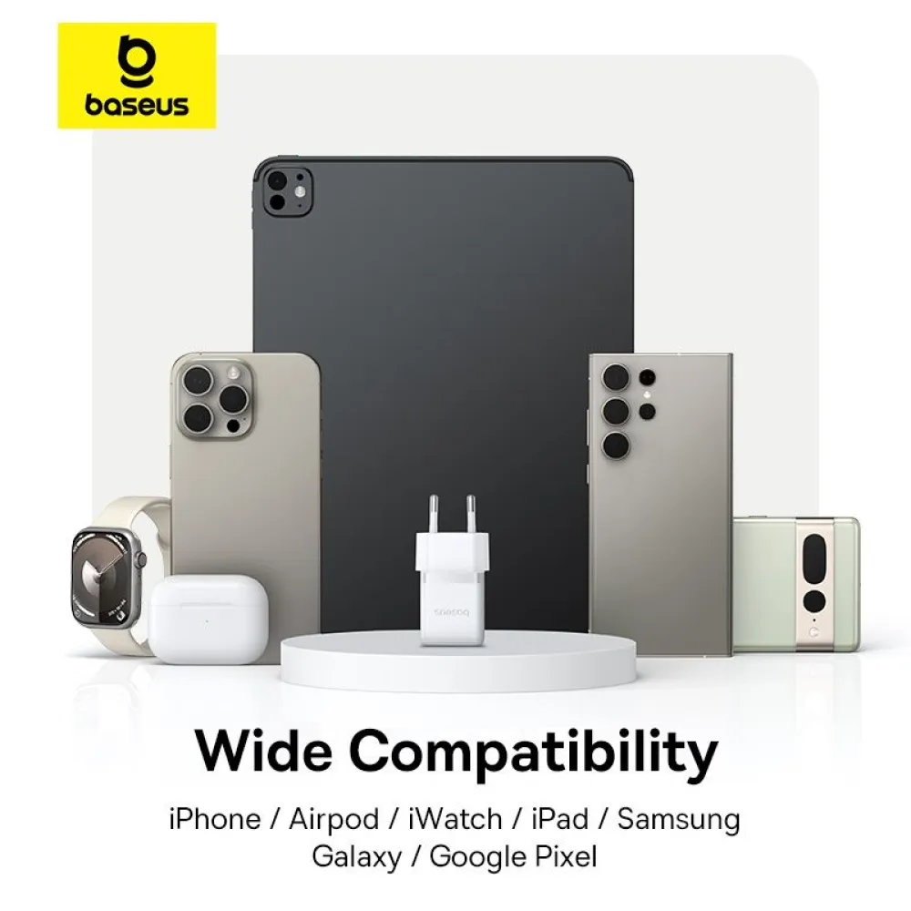 Зарядно устройство BASEUS 30W, 220V, USB-C - Palm fast + кабел (P10111605213-01)