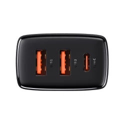 Зарядно устройство 220V BASEUS - Compact Quick (CCXJ-E01) 30W, 3A, 2 x USB-A , USB-C