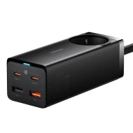 Зарядно устройство 220V BASEUS 65W, 2xUSB-A, 2xUSB-C, AC, GaN3 Pro (PSZM000901) 