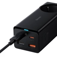Зарядно устройство 220V BASEUS 65W, 2xUSB-A, 2xUSB-C, AC, GaN3 Pro (PSZM000901) 