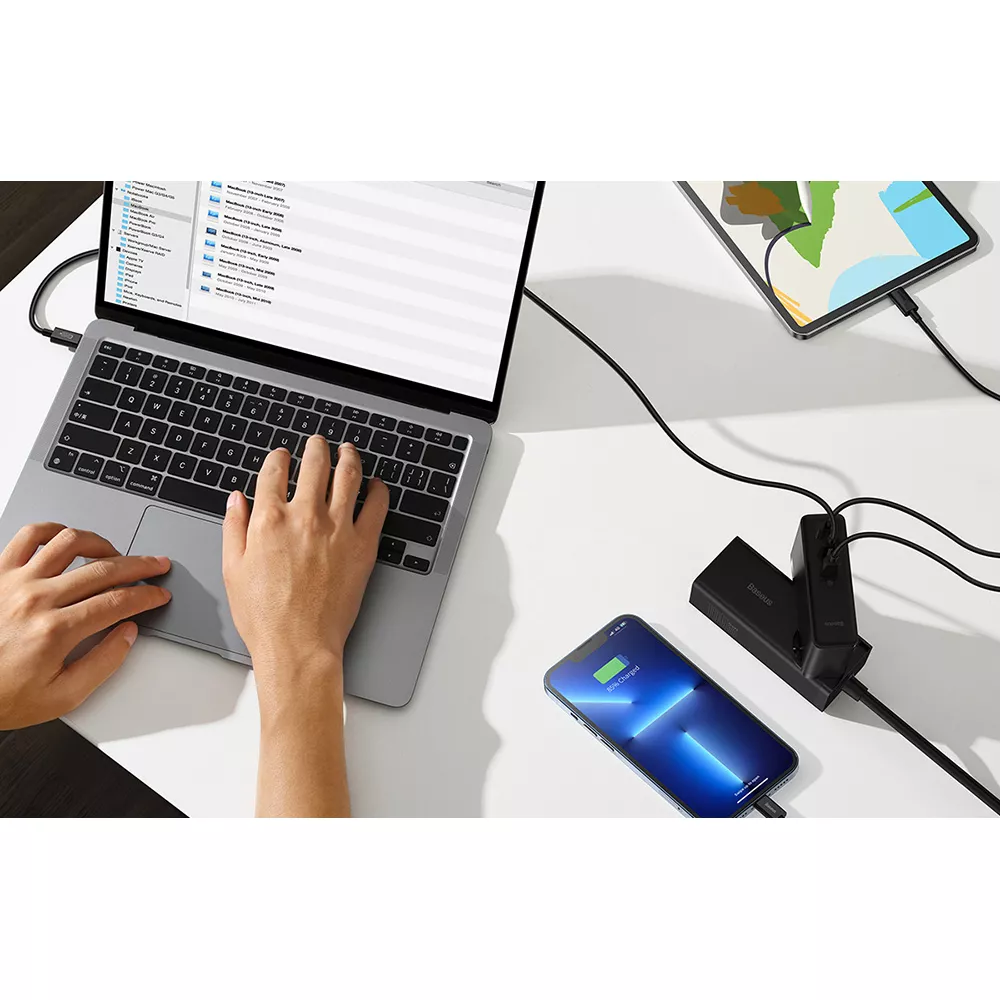 Зарядно устройство 220V BASEUS 140W, USB-A, 2xUSB-C, GaN5 Pro (CCGP100201) 