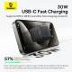 Зарядно устройство BASEUS 30W, 220V, USB-C - Palm fast + кабел, черно (P10111605113-01)