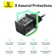 Зарядно устройство BASEUS 30W, 220V, USB-C - Palm fast + кабел, черно (P10111605113-01)