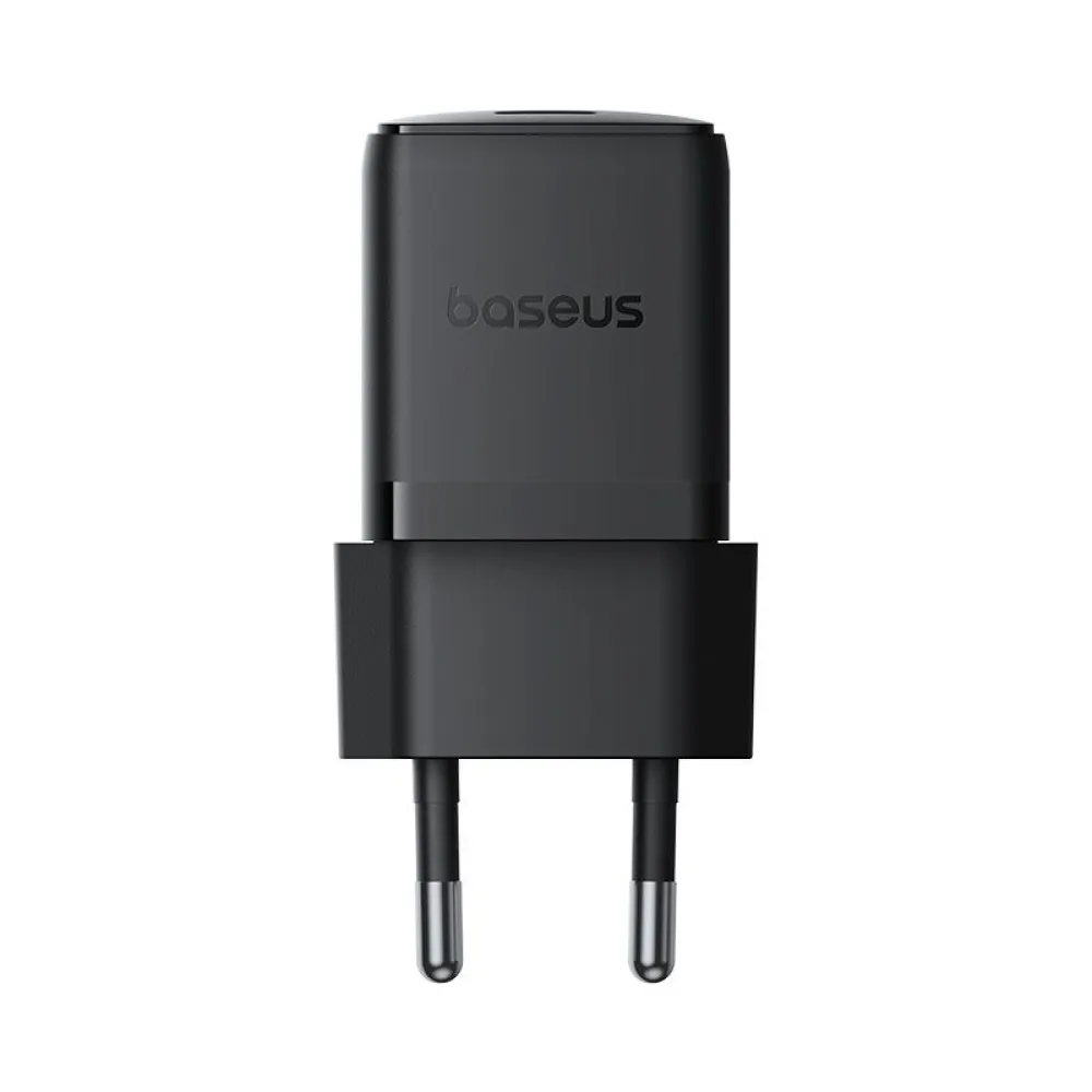 Зарядно устройство BASEUS 30W, 220V, USB-C - Palm fast + кабел, черно (P10111605113-01)